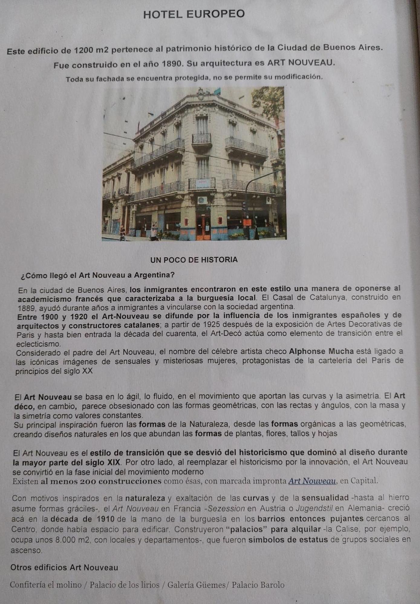 Hotel Europeo บัวโนสไอเรส ภายนอก รูปภาพ